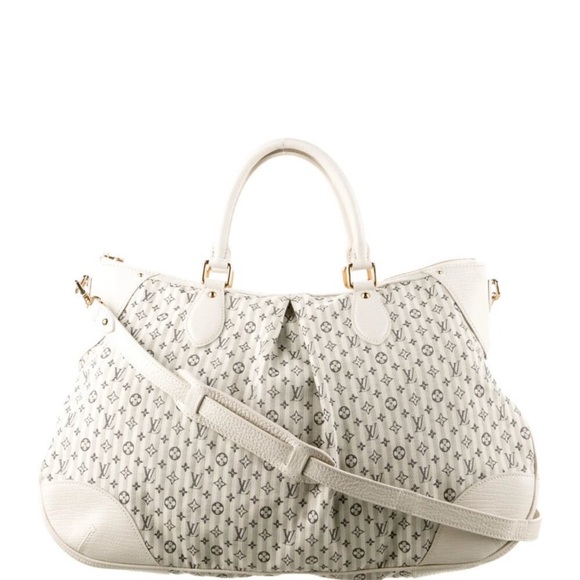 Authentic Louis Vuitton Light Blue x Ivory Mini Lin Croisette Marina GM 2way Bag - Picture 1 of 15